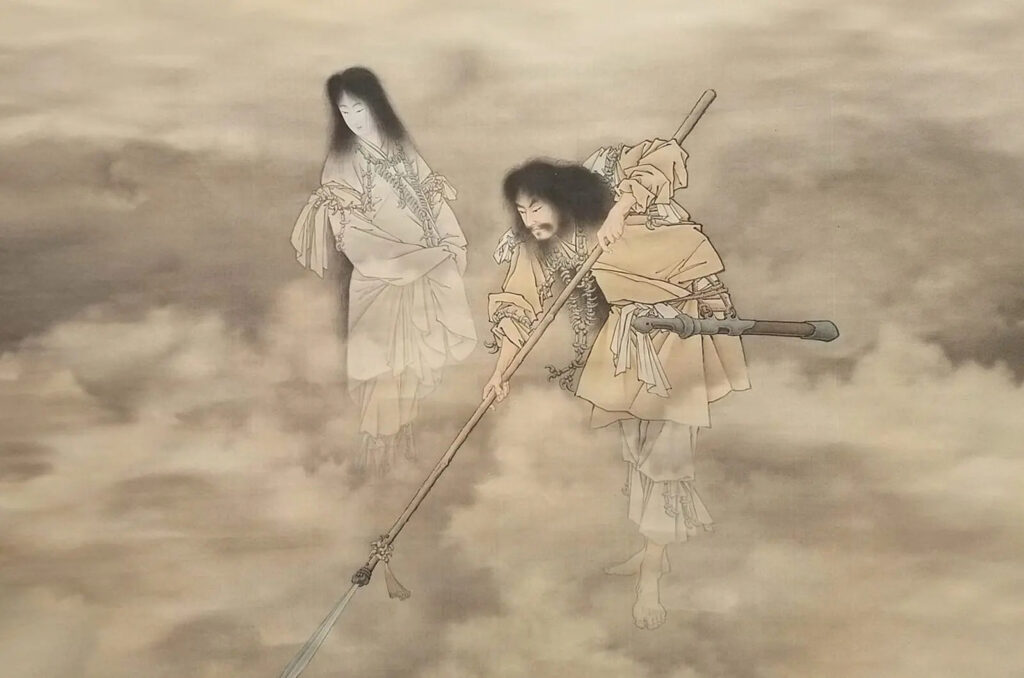 Izanami et Izanagi, par Kobayashi Eitaku (1885)