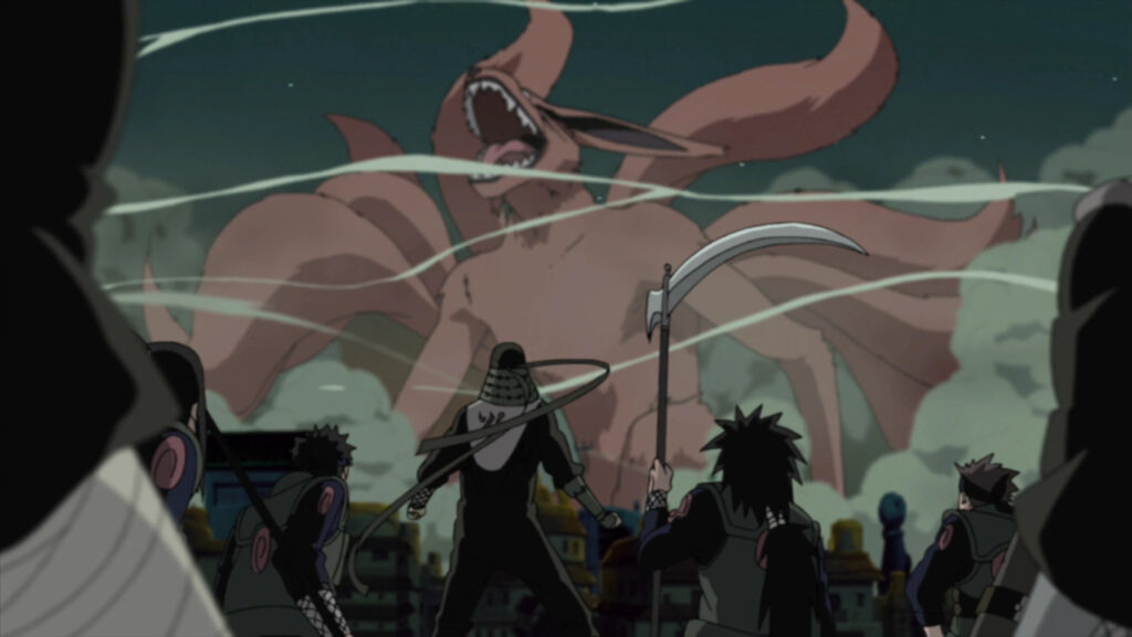 Le groupe d'Hiruzen contre Kurama