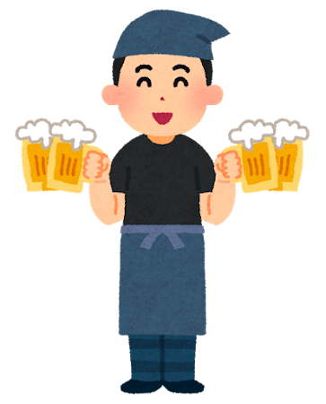 居酒屋の従業員 Un serveur dans un izakaya