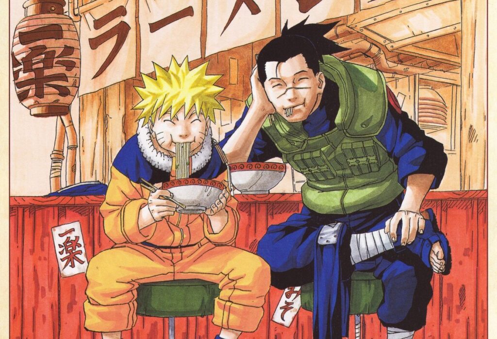 Naruto et Iruka au Ichiraku Ramen