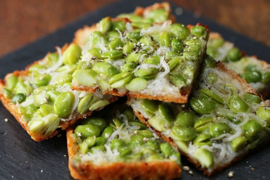 Crackers au fromage et à l'edamame