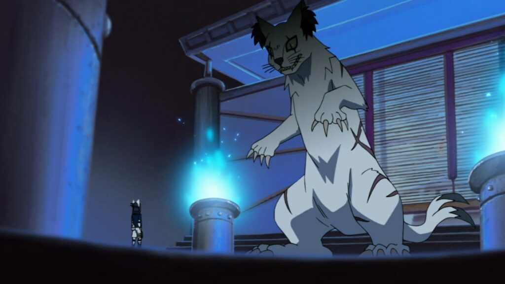Nekomata affronte Sasuke