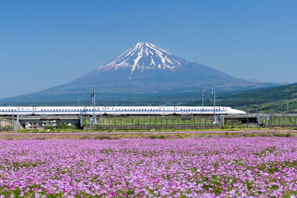 Shinkansen et mont Fuji