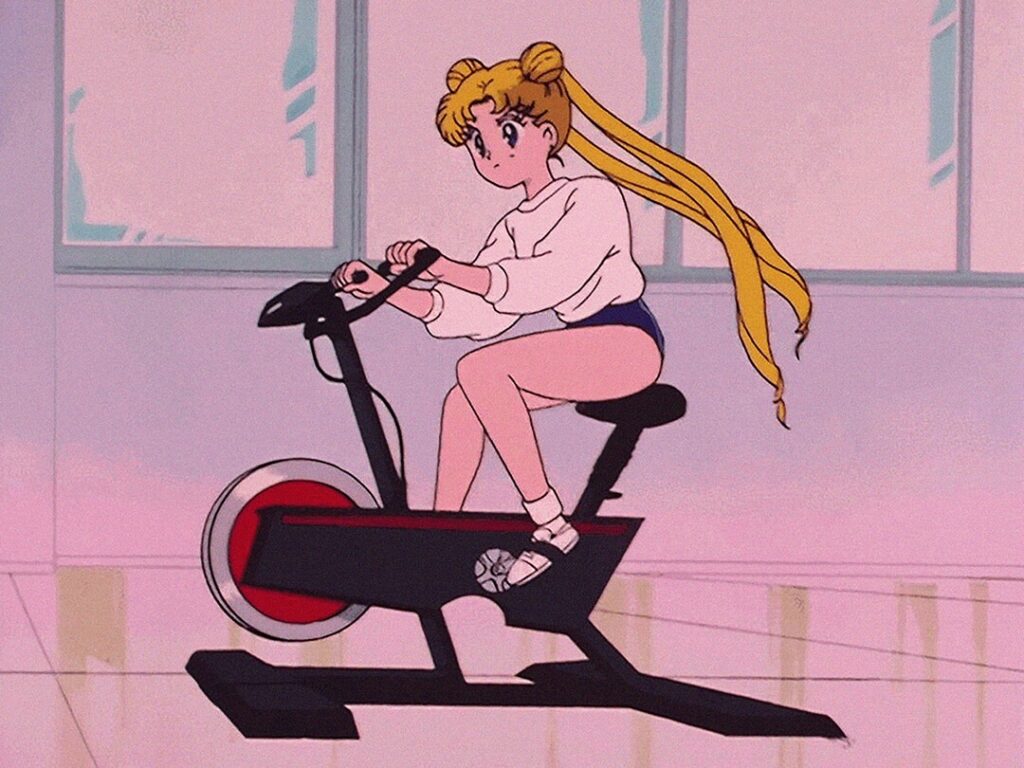 Sailor Moon, Usagi faisant du vélo stationnaire