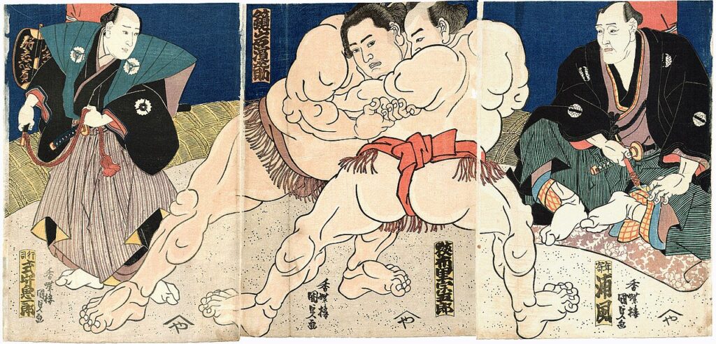 Sumo, de Utagawa Kunisada (1840)